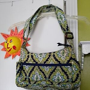 Vera Bradley Blue and Green Patterned Shoulder Bag